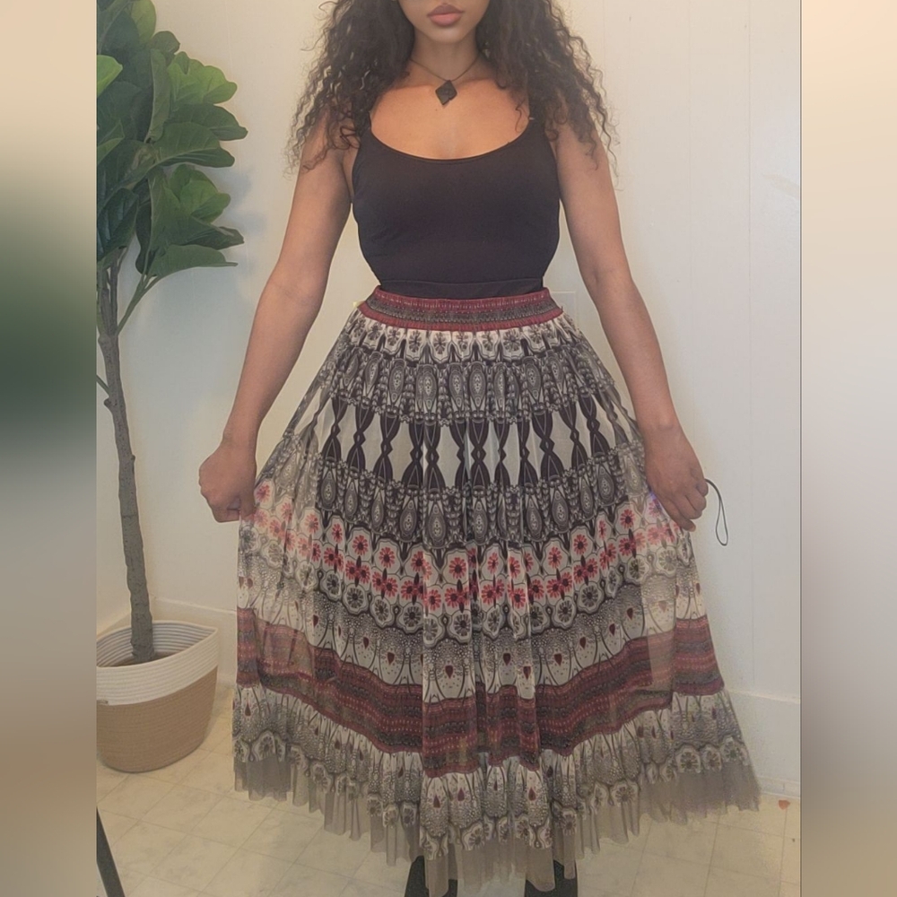Lapis beautiful tiered skirt